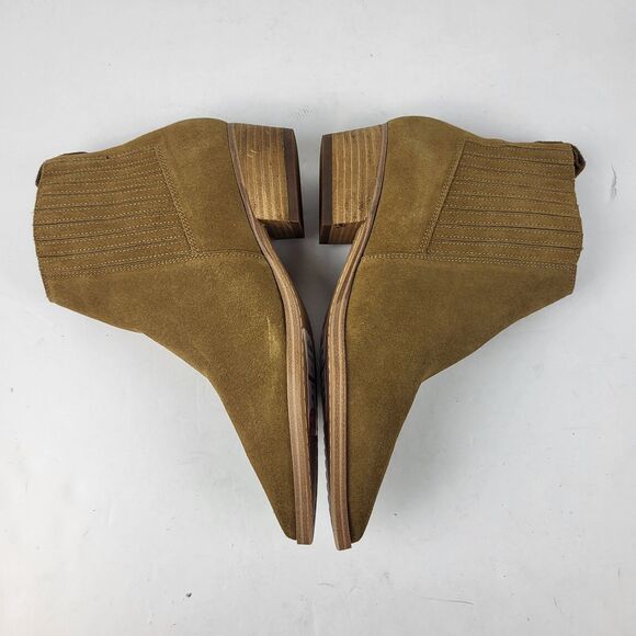 Marc Fisher LTD Yarita Ankle Chelsea Bootie Brown Suede Pull On 6.5M - Picture 8 of 11